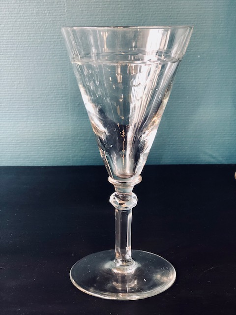 6 verres à cocktails vintage verre soufflé