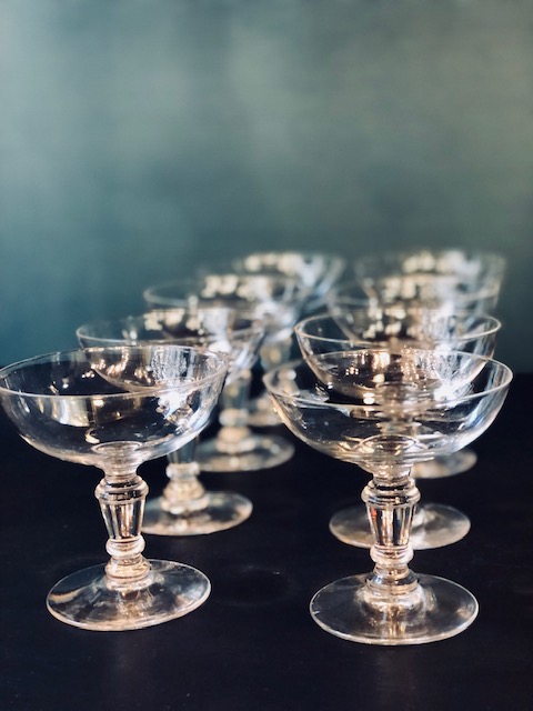 8 coupes à champagne en cristal