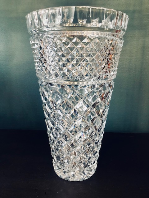 Grand vase en cristal vintage