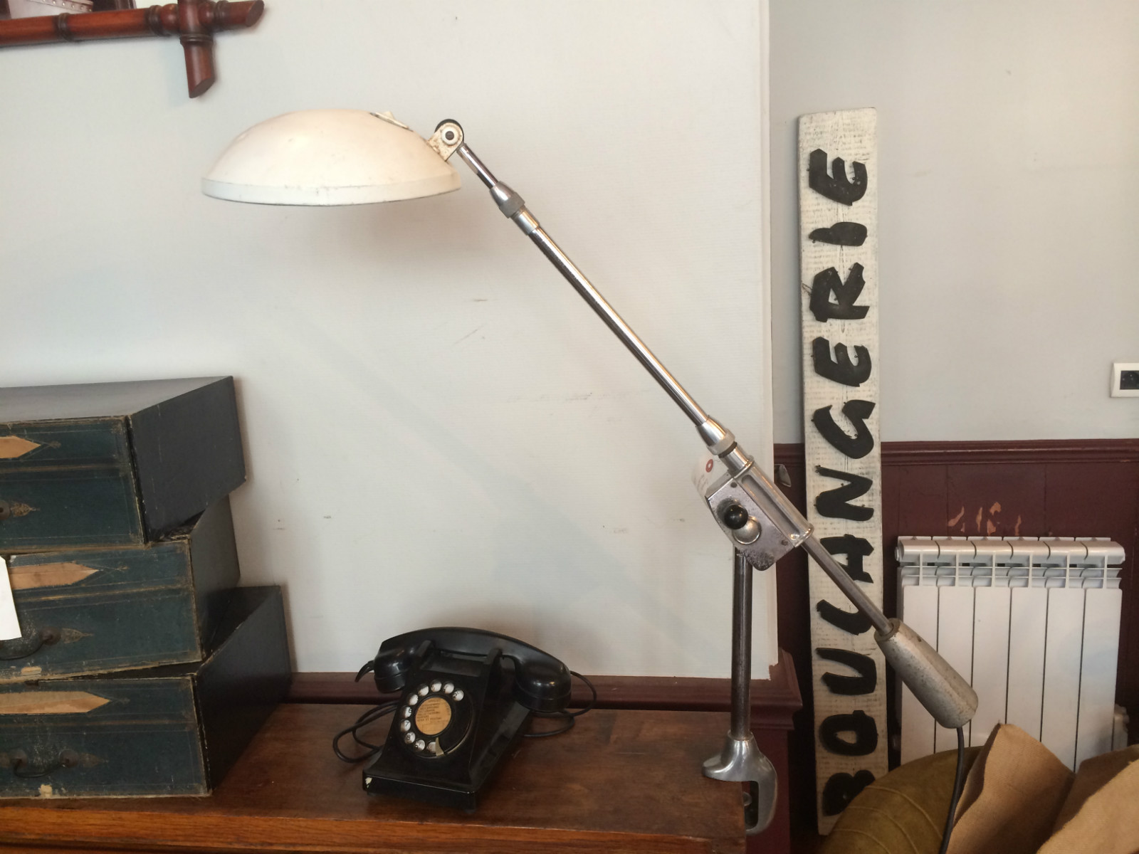 Lampe de bureau à balancier vintage