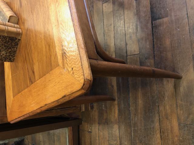 Table de bureau bois courbé année 1930